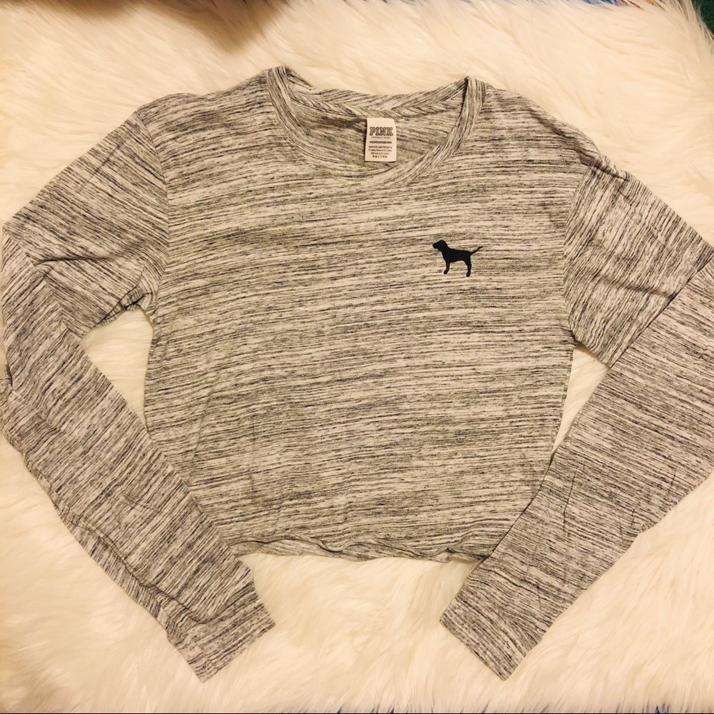Victoria’s Secret PINK crop long sleeve shirt XS
